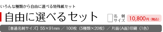 ［セレクトパック］自由に選べるセット